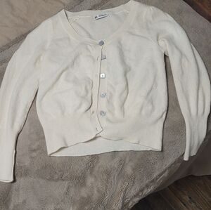 Autograph Women's Cream Cardigan Sweater Cashmere